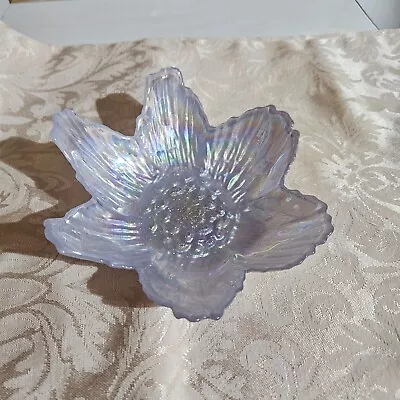 Iridescent Flower Votive Holder Or Dish • $15