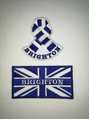 £3.65 • Buy BRIGHTON - UNION JACK Or SCARF - Iron On / Sew On Patch - FREE POST