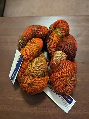 Two Skeins Malabrigo Vulcan Color Yarn. 310 Yards Per Skein. Perfect For Fall Pr • $30