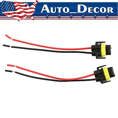 2Pcs Wire Pigtail Female H11 Two Harness Head Light Low Beam Socket Connector • $8.30