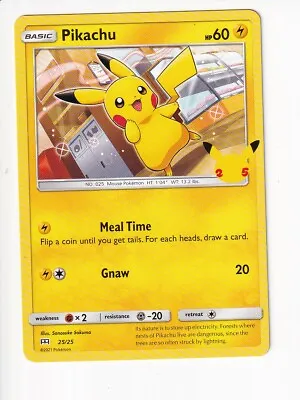 $0.99 • Buy Pokemon 25th Anniversary McDonalds NON-HOLO Cards 1-25 *You Pick* Pikachu