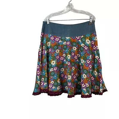 Matilda Jane Paint By Numbers Womens Multicolor Floral Mini Skirt Size Medium • $12.79