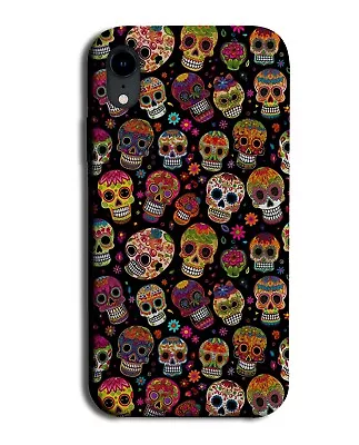 Colourful Cartoon Sugar Skull Pattern Phone Case Cover Mexican Style CA24 • £14.95