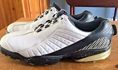 FootJoy Men's Golf Shoes 53238 White Black Sz 13 FJ BOA Laces Soft Spikes • $47.99