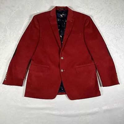 Lauren Ralph Lauren Men Blazer 2 Button Jacket Corduroy Burgundy 40R EUC • $49.75