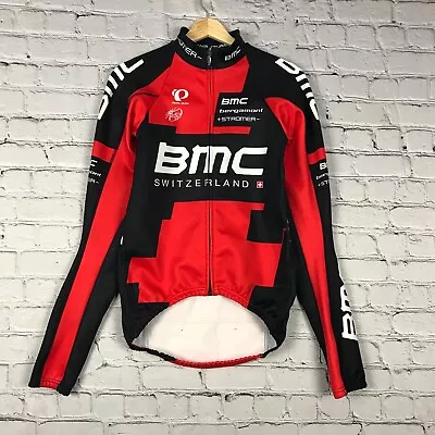 BMC Switzerland Pearl Izumi Cycling Jersey Mens Small Long Sleeve Lined • $52.88