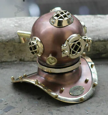 Vintage Antique Brass Mini Divers Diving Helmet 7 Inch U.S Navy Mark IV Deep Sea • $49.50