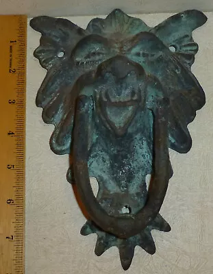 $89.95 • Buy VTG Brass Bronze Large Werewolf Gargoyle Demon Head Door Knocker 8  X 5.5  Heavy