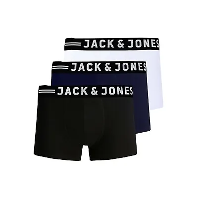 Mens Jack & Jones 3 Pack Boxer Underwear Shorts Trunks Multi Pack Gift Branded • £10.95