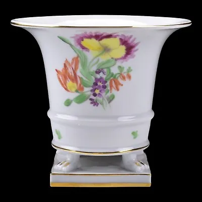 Herend Claw Footed Porcelain Cachepot With Hand Painted Flowers • $65