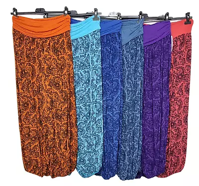 New Lagenlook BOHO Hippy Harem Ali Baba Baggy Loose Paisley Yoga Trouser Pant  • $16.17