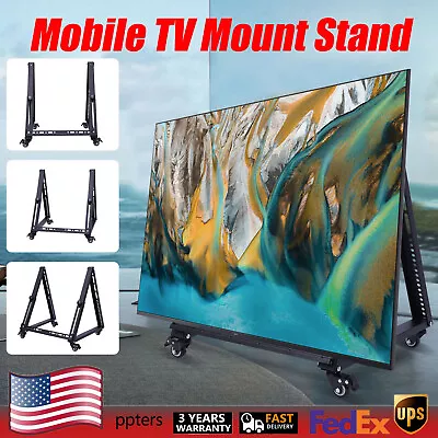 72.18 Inch Adjustable Mobile TV Stand Rolling TV Cart Floor Stand Stage • $38.95