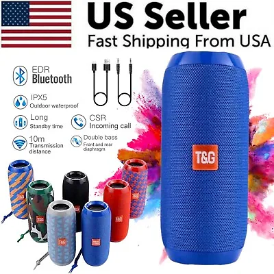 Bluetooth Speaker Wireless Waterproof Outdoor Stereo Bass USB/TF/FM Radio LOUD • $11.99