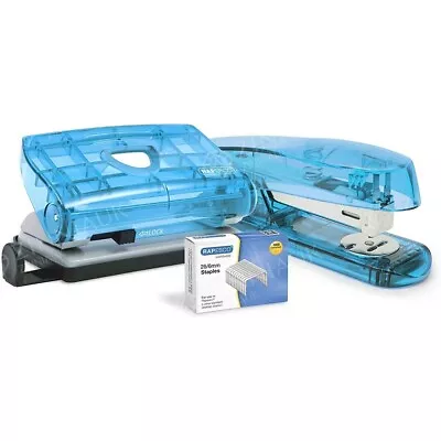 Rapesco Hole Punch & Stapler Set With 26/6mm Staples See Through 1000 Staples • £9.39