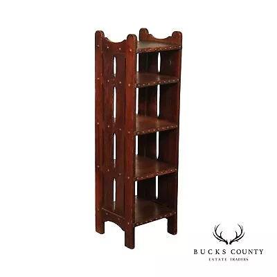 Antique Mission Oak Open Bookshelf Etagere • $1095