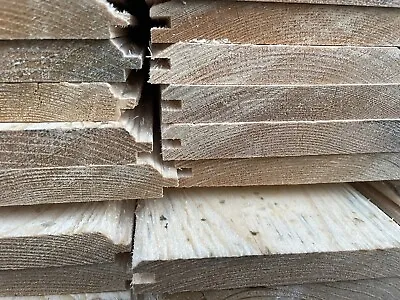 Matchboard/‘V’groove Tongue & Groove Boards 120mmx 16mm X 3..3mtr(11ft) • £5