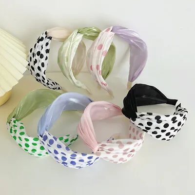 Bright Silk Cloth Wide Brim Headband Hair Accessories Non-slip Hairband Korean • $4.38
