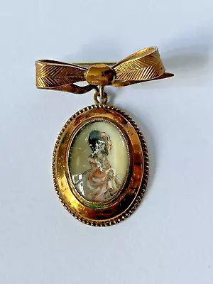 Vintage TLM Hand Painted Fashion Brooch • £12
