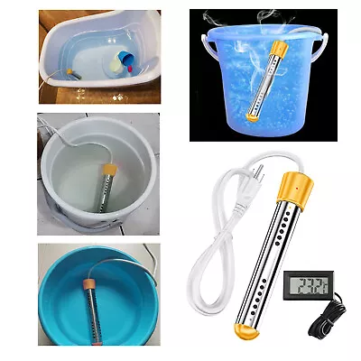 Immersion Heater 1500W Electric Portable Bucket Heater With Stainless Steel • $45.01