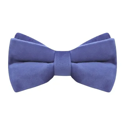 Luxury Ocean Blue Velvet Bow Tie • $10.47