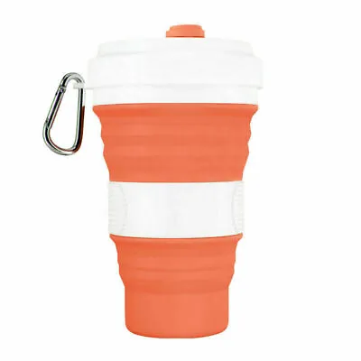 3 Adjustable Sizes New Collapsible Silicone Coffee Cup Mug Reusable Travel • £10.74