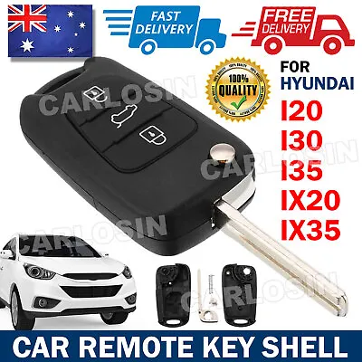 Key Remote Shell Case For Hyundai I20 I30 I35 IX20 IX35 Elantra 3 Button Flip • $6.85