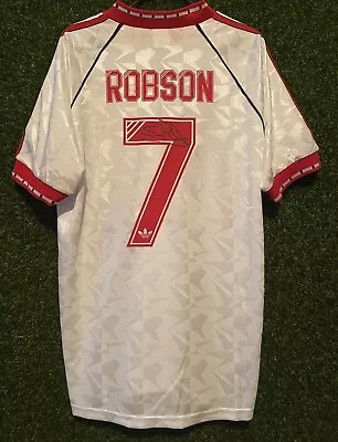 Bryan Robson Signed Manchester United 1991 European Cup Shirt -Comes With A COA • £120