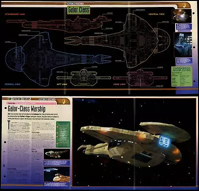 £2.49 • Buy Galor Class - The Cardassian Fleet - Star Trek Fact File Fold-Out Page