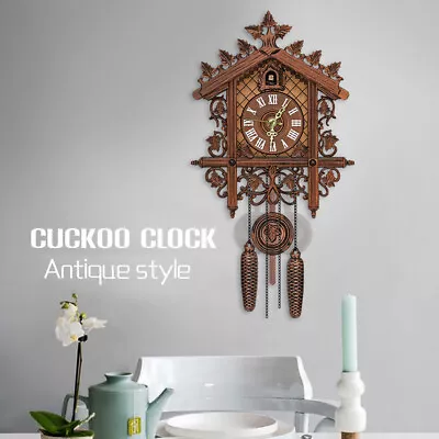 $34.77 • Buy Antique Vintage Cuckoo Wall Clock Art Swing Handcraft Home LivingRoom Decor Gift