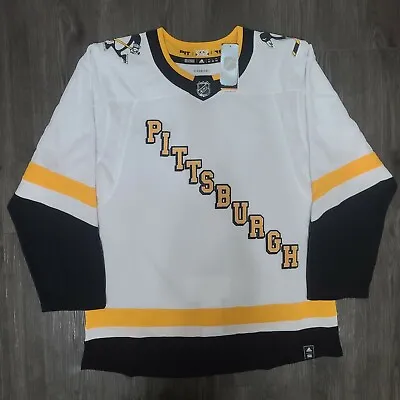 $150 • Buy NWT Adidas Pittsburgh Penguins Reverse Retro Blank Authentic Hockey Jersey 52