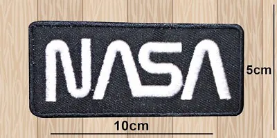 Nasa Black & White Embroidered Applique Iron Or Sew On Patch Badge Logo • £2.99