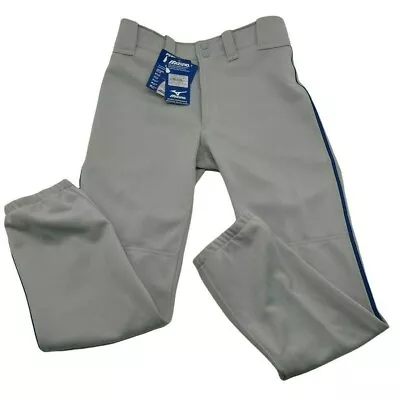 Mizuno Youth Boys Gray Striped Size XL 28-30  Baseball Pants Elastic Bottom • $24.95