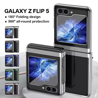 For Samsung Galaxy Z Flip 5 4 3 Clear Phone Case Slim Plating Cover Transparent • $11.45