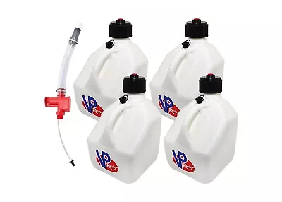 VP Racing 4 Pack Square White 3 Gallon Fuel Jugs With Trigger Hose • $114.95