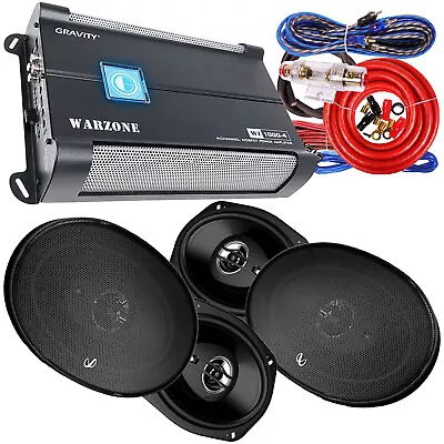 4x Infinity Alpha 6930 6x9  980W Speaker + Gravity WZ1000.4 1000W 4-Ch Amp + Kit • $269.99