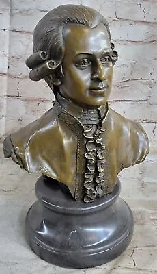 Austrian Musician Mozart Handsome Man Bust Bronze Statue Decor Figurine Statue • $419