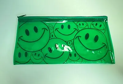 Sale! 100 New Smiley Face Zipper Bag Pencil Pouch Costmetic Case1411-green • $49.99