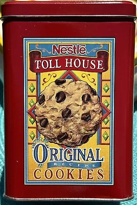 Vintage Nestle Toll House Original Recipe Cookies Collectible Advertising Tin • $12