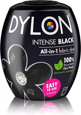 350G Intense Black Dylon Machine Dye Pod Powder Fabric Wash For Colour Clothes • £7.30
