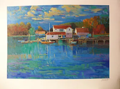 Max Hayslette  Sunrise At Dye's Inlet  Signed Serigraph Print • $315