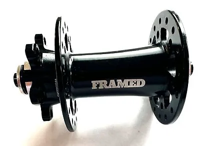 Framed 32h 100mm X QR Quick Release 6 Bolt Disc Front Bike Sealed Hub Black New • $24.97