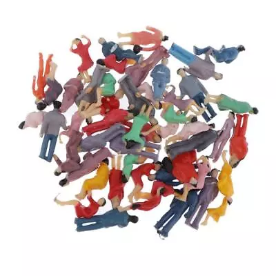 1:87 Scale   People Train Building Layout Painted Figures 50 • £6.44