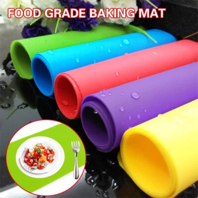 £5.51 • Buy Silicone Non-Stick Pastry Mat Baking Liner Pad Heat Resistant Nonskid Table Mat