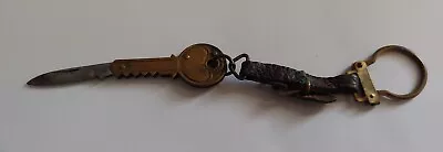 Vintage Keychain Knife Folding Miniature Blade Made In Italy Gold Tone • $12