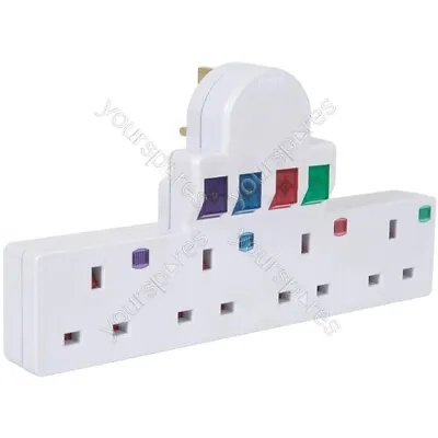 Mercury Plug-in 4 Way Mains Adaptor • £13.53