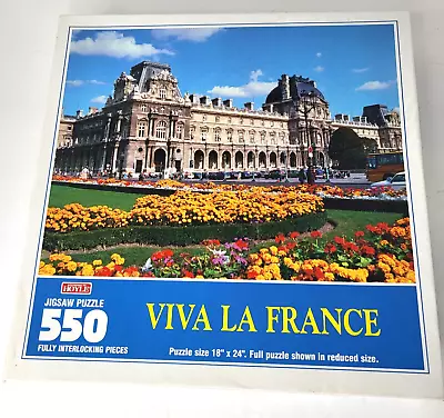 1997 Viva LA France Puzzle Hoyle 550 Piece Jigsaw The Louvre Paris 18 ×24  NEW • $22.25