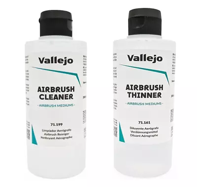 Airbrush Cleaner 200ml Vallejo Acrylic Paint Waterbased Model Air Non-Toxic NEW • £13.02