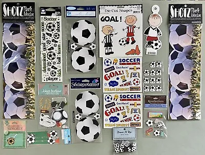 Lot Of SOCCER! Jolee’s Boutique Sticko My Minds Eye Etc • $16.25