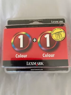 Lexmark No 1 Colour Ink Cartridges Twin Pack  80d2955bl Original  Boxed • £15.99