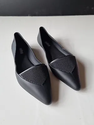 Melissa Ladies Flat Shoes With Pointed Toe In Black. Eu 35/36 Uk Size 3. • £19.99